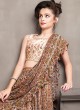 Light Peach Lehenga Choli With Ruffle Syle Dupatta