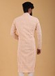 Lucknowi Wor Peach Color Kurta Pajama