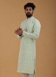 Wedding Wear Designer Lucknowi Work Kurta Pajama