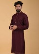 Wedding Wear Kurta Pajama In Maroon Color