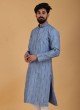 Sequins Work Blue Color Kurta Pajama