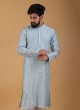 Light Sky Blue Art Silk Kurta Pajama