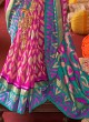 Wedding Wear Pink Color Patola Print Saree