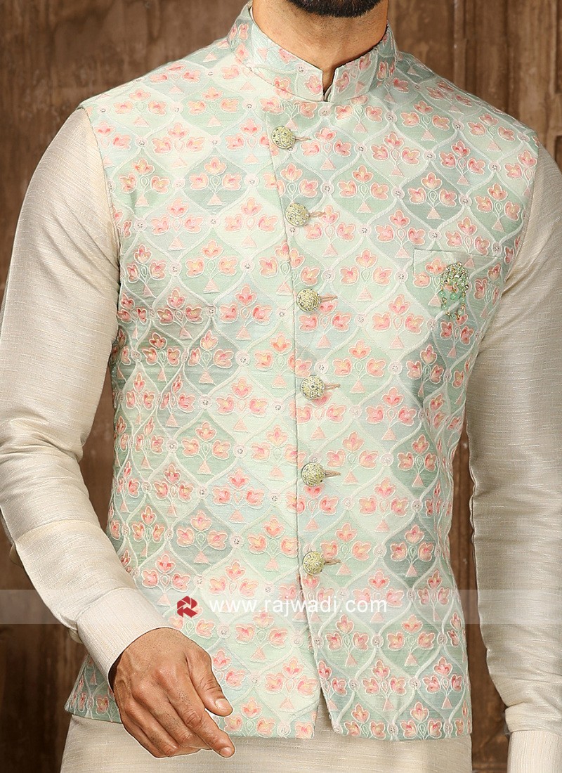 Digital printed nehru outlet jacket