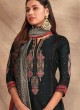 Shagufta Cotton Silk Salwar Kameez In Black Color