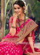 Pink Color Weaving Work Saree
