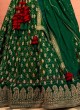 Dark Green Lehenga Choli Embellished Embroidered Work