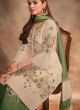 Shagufta Salwar Kameez In Beige Color