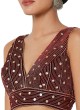 Feastive Wear Maroon Embroidered Readymade Blouse