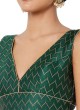 Jacquard Stylish Blouse In Green Color