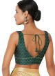 Jacquard Stylish Blouse In Green Color