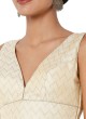 Golden Cream Readymade Blouse In Jacquard