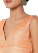 Jacquard Simple Readymade Blouse In Peach
