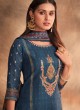 Shagufta Salwar Kameez In Blue Color