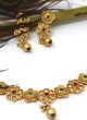 Floral Design Studded Stone Necklace Set