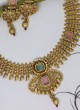 Gold Plated Necklace Set In Fancy Design