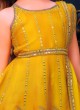 Yellow Dhoti Style Embroidred Salwar Suit