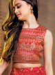 Maroon Gajji Silk A Line Lehenga Choli