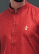 Red Festive Wear Dhoti Style Indowestern