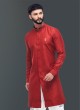 Red Festive Wear Dhoti Style Indowestern