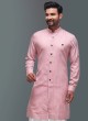 Pink Readymade Dhoti Style Indowestern