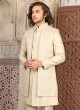 Embroidered Jakcet Style Indowestern In Fawn Color