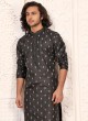 Stylish Kurta Pajama In Black Color