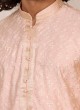 Peach And Cream Kurta Pajama For Men Wedding