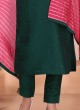 Dark Green Pant Style Salwar Suit