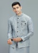 Art Silk Nehru Jacket Suit For Men