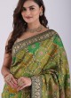 Green Banarasi Silk Saree With Heavy Zari Pallu