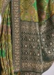 Green Banarasi Silk Saree With Heavy Zari Pallu