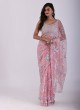 Heavy Sequins Embroidered Organza Saree