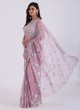 Lavender Organza Sequins Embellished Saree