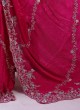 Stunning Rani Color Traditional Saree