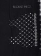 Black Designer Crepe Chiffon Embroidered  Saree