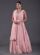 Designer Peach Wedding Wear Gown