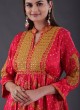Rani Pant Style Salwar Kameez with Bandhani Prints