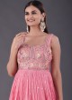 Pink Embroidered Anarkali with Dupatta