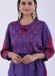 Purple Pant Style Salwar Kameez with Bandhani Prints