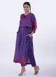 Purple Pant Style Salwar Kameez with Bandhani Prints