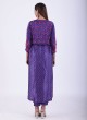 Purple Pant Style Salwar Kameez with Bandhani Prints