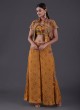 Mustard Designer Palazzo Suit with Jacket