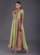 Pista Green Palazzo Style Salwar Kameez