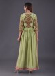 Pista Green Palazzo Style Salwar Kameez