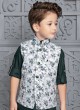 Digital Printed Nehru Jacket Set For Boys