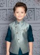 Fancy Print Nehru Jacket Set