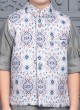 Fancy Printed Nehru Jacket Set For Boys