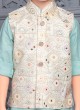 Wedding Wear Zari Embroidered Nehru Jacket Set