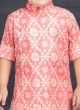 Fancy Print Pink Kurta Pajama For Boys